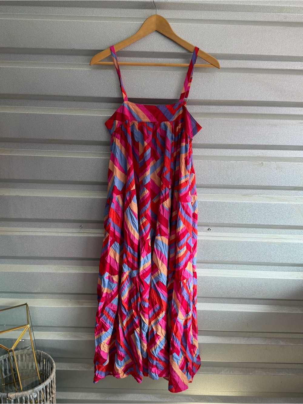 Abel the Label for Anthropologie geometric patterned maxi dress